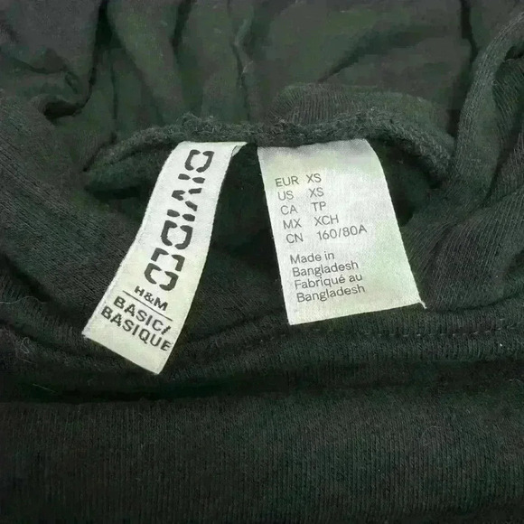 Divided Woman’s  Black Cropped Oversized-fit Hoodie size XS - Picture 4 of 7